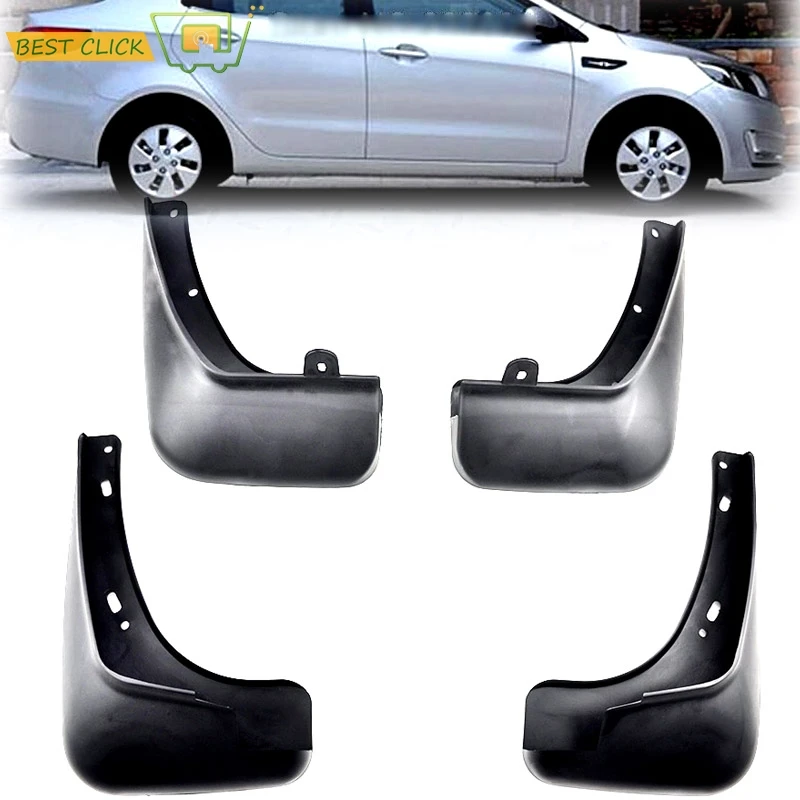 

Molded Car Mud Flaps For Kia Rio 2012 2013 2014 2015 2016 4Dr Sedan Saloon Mudflaps Splash Guards Mud Flap Mudguards Accessories