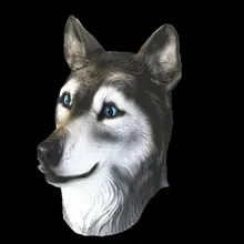 Crazy orTerror Animal Latex Wolf Head Mask For Halloween Party Cosplay latex wolf mask toy for halloween black