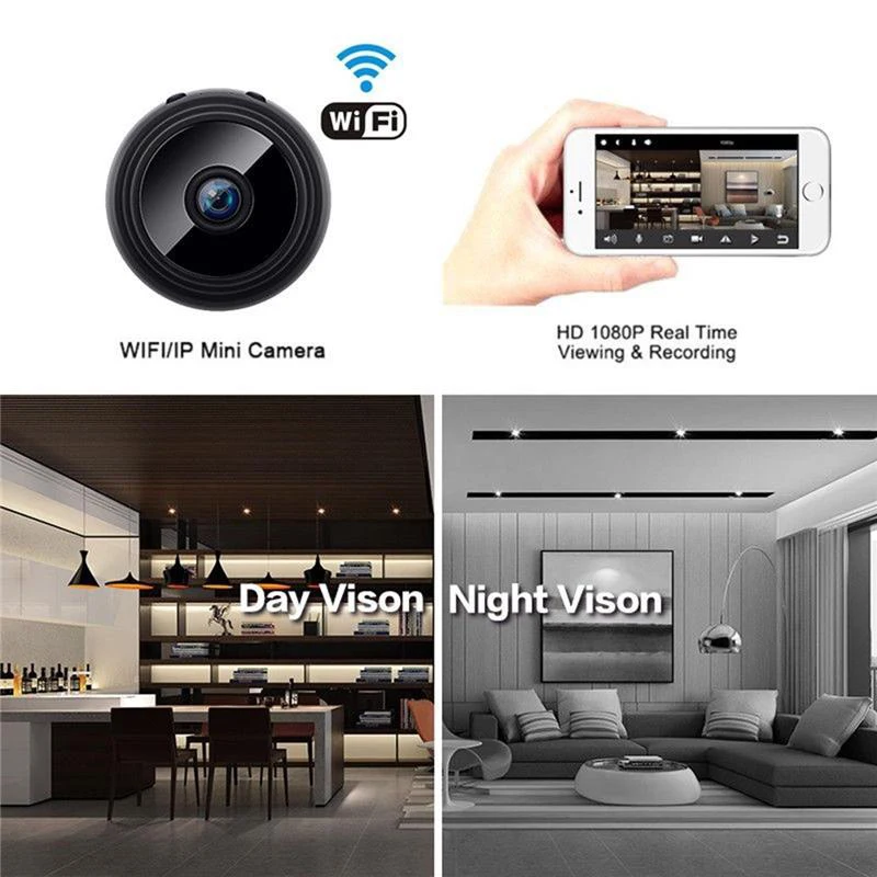 Мини IP камера беспроводной Wi Fi HD 1080 P домашняя безопасности ночного видения