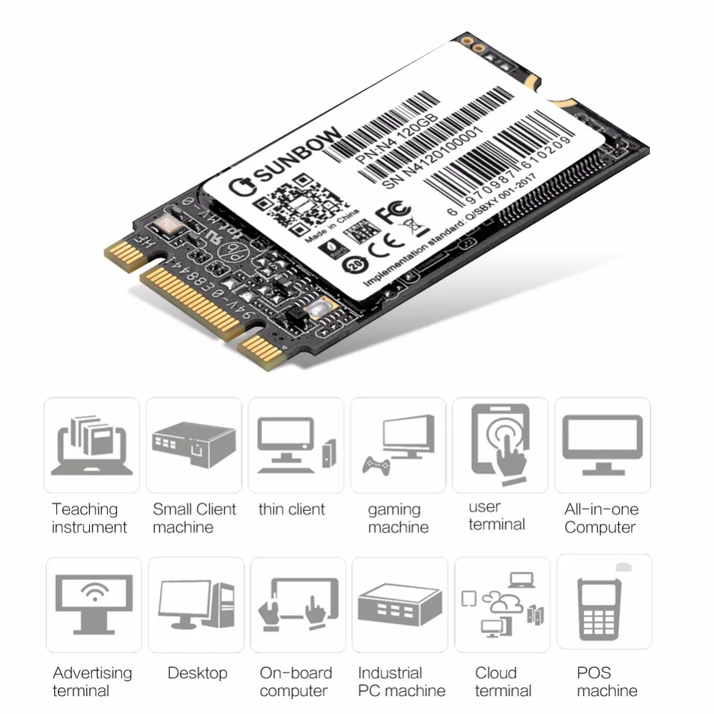 TC-SUNBOW N4-120GB N4-240GB M.2 22*42 NGFF Новое поступление 453/380 МБ/с. 312/175 МБ/с. для 120 ГБ 240 ГБ SSD