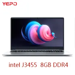 YEPO Тетрадь компьютер 15,6 inch 8 GB Оперативная память DDR4 256 GB/512 GB SSD 1 ТБ HDD intel J3455 4 ядра ноутбуки с FHD Дисплей Ultrabook