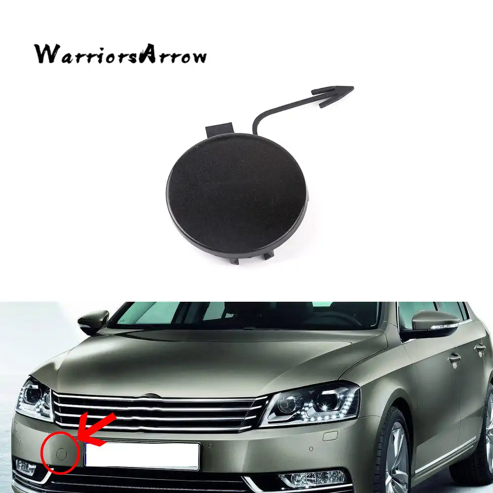 Primed Front Bumper Tow Bar Cover Cap Flap Trailer Hitch Mount For VW