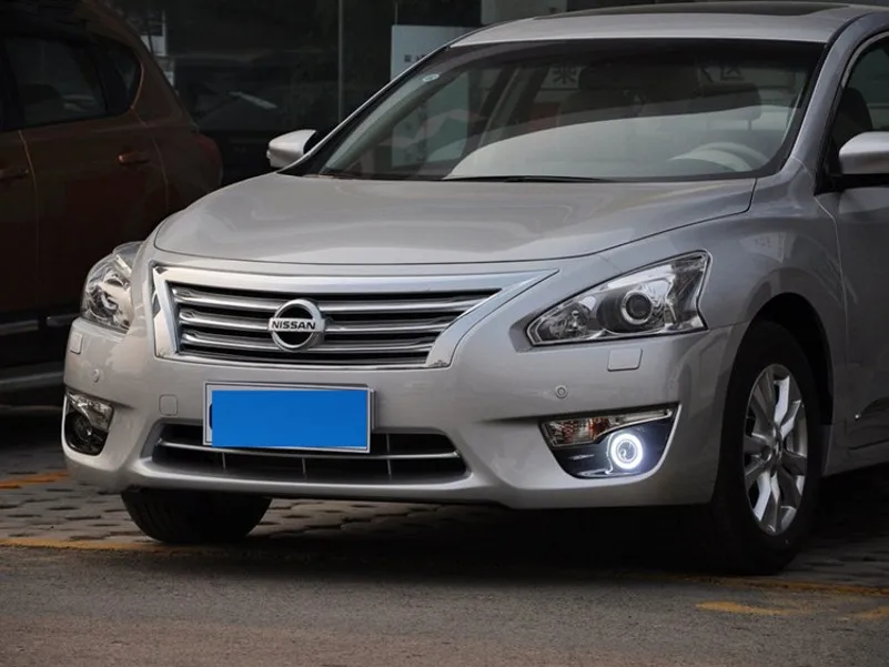 Для Nissan Teana L33 Altima 2013 COB ангельские глазки DRL желтый сигнальный светильник H11 Галоген/ксенон E13 противотуманный светильник s с проектором объектив