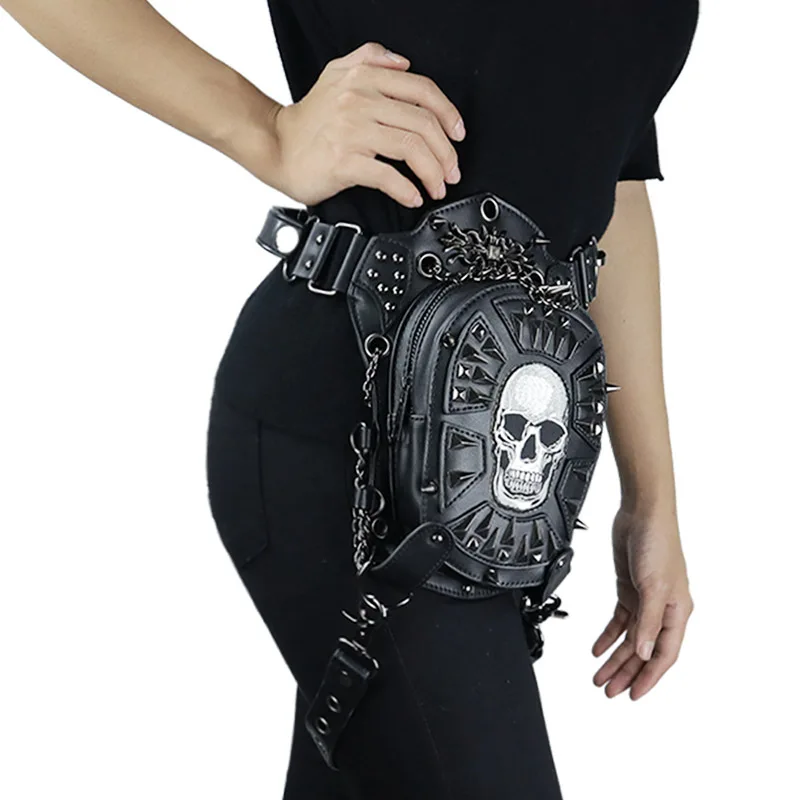 

Bag cross-border Europe and the European 2019 new girl's bag multi-purpose single shoulder oblique carrying black skeleton