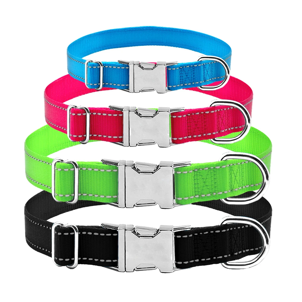 0 : Buy YDL Reflective High Quality Nylon Personalized Dog Collar Puppy Cat Pet ...