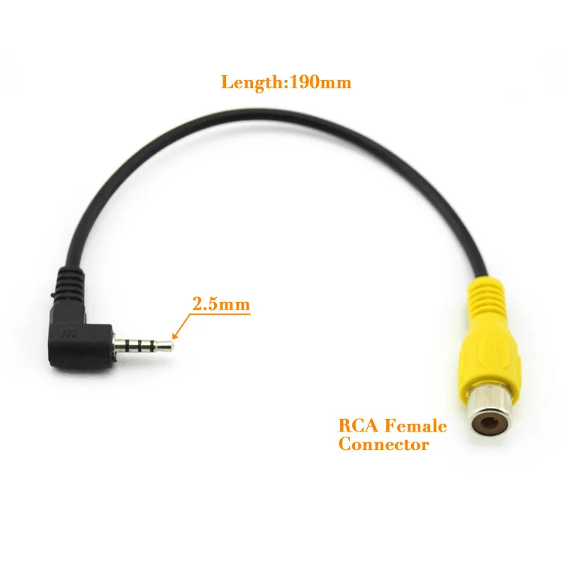

2.5mm TRS plug to RCA female adaptor for GPS Video Input
