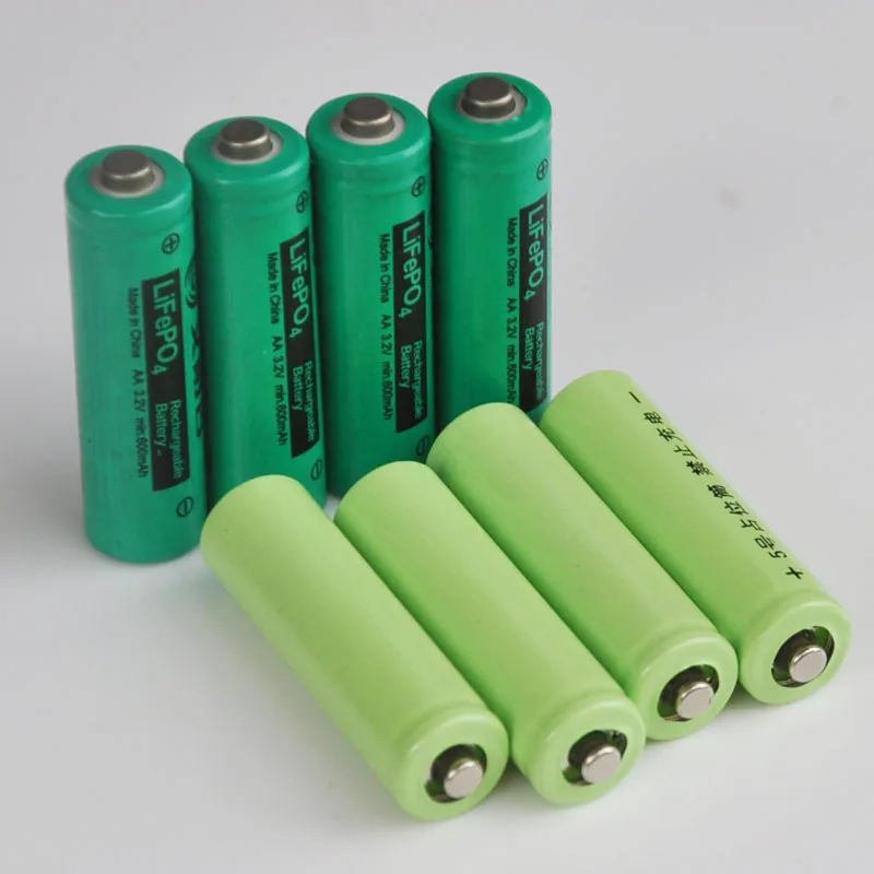 4pcs Ifr 3.2v Lifepo4 Aa Rechargeable Battery 600mah 14500 Lithium Ion