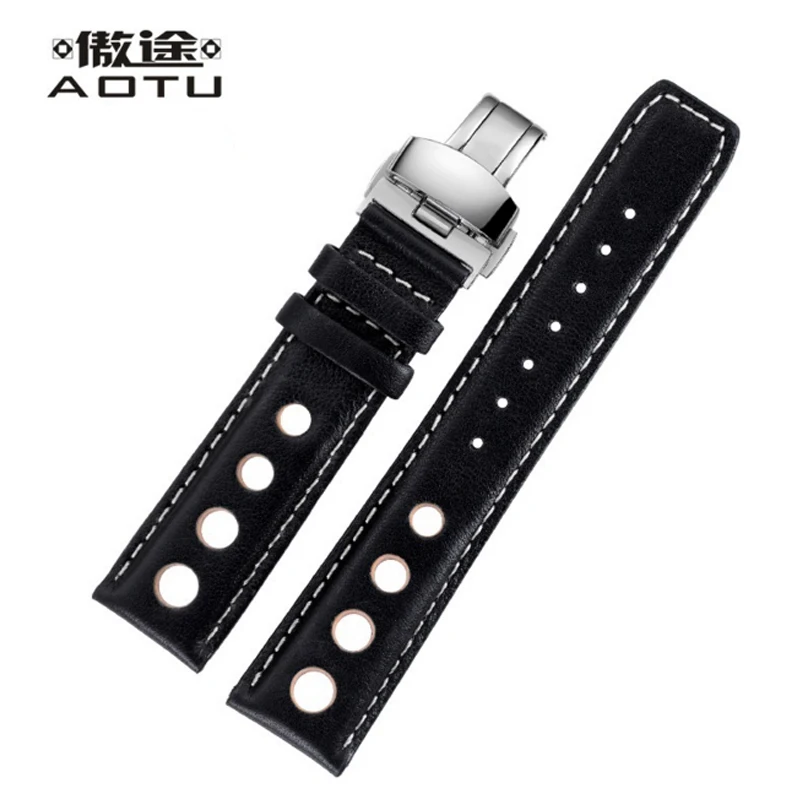 Genuine Leather 20MM Watchbands For Tissot PRS516 Series T91 Men Leather Watch Strap Sport Watch Band Male Clock Bracelet Belt Genuine Leather 20MM Watchbands For Tissot PRS516 Series T91 Men Leather Watch Strap Sport Watch Band Male Clock Bracelet Belt