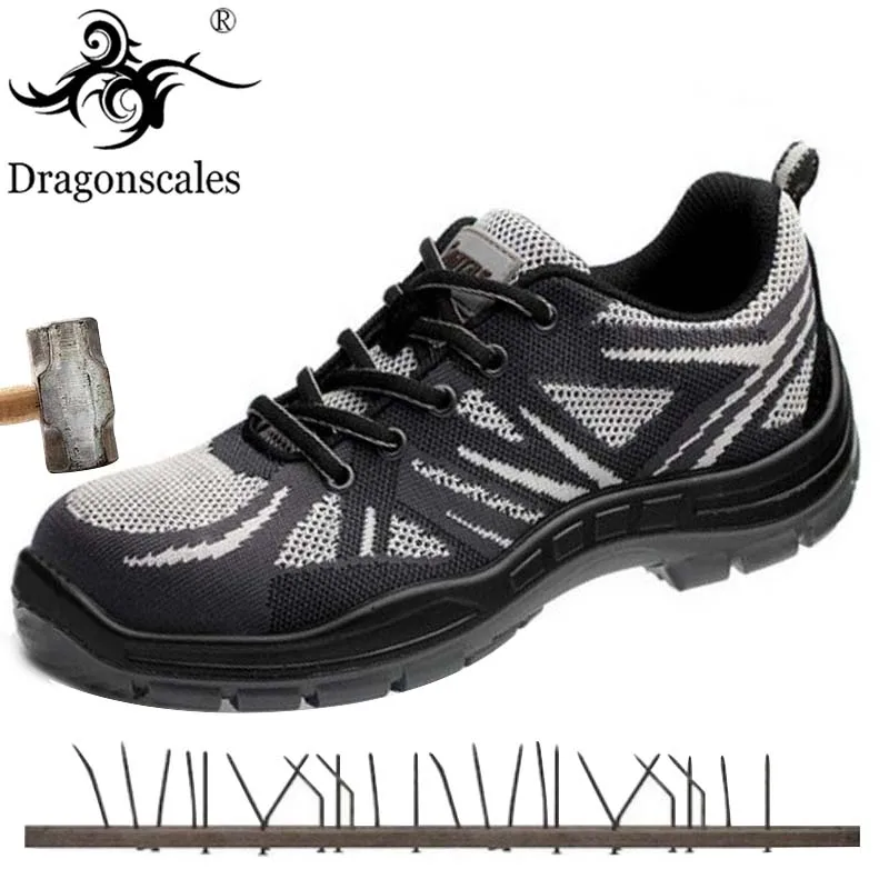 

Men's High Quality Work Safety Shoes Breathable Summer Mesh Anti-puncture Construction Site Light Comfortable Safety Doots