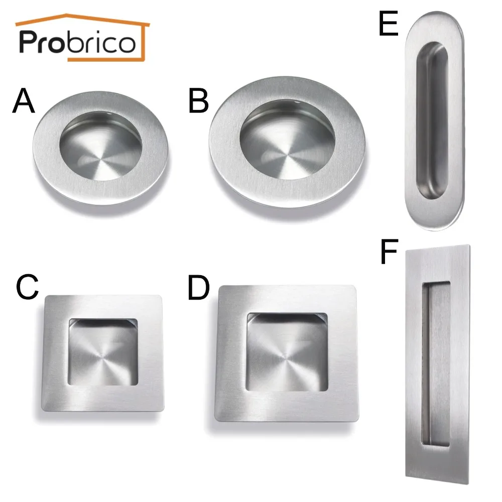 Probrico المقاوم للصدأ راحة المطبخ ليلة الجدول الأثاث درج مقبض تسحب مقبض الباب دولاب دافق الإصبع سحب