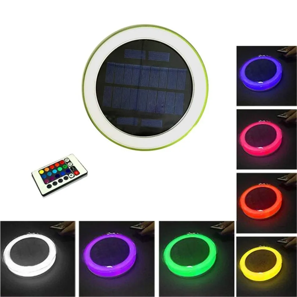 Binval RGB светодиодный солнечный подводный свет Пруд Открытый для бассейна, погружаемый в воду водонепроницаемый Фонтан СВЕТОДИОДНЫЙ светильник с пультом дистанционного управления - Испускаемый цвет: Changeable