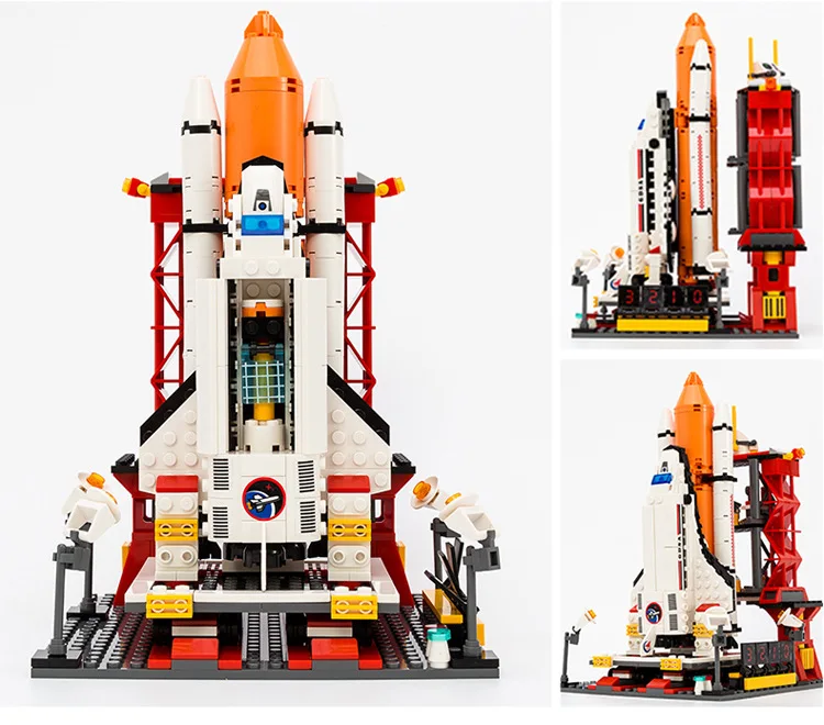 GUDI Compatible City Spaceport Space Shuttle Blocks 679pcs Bricks