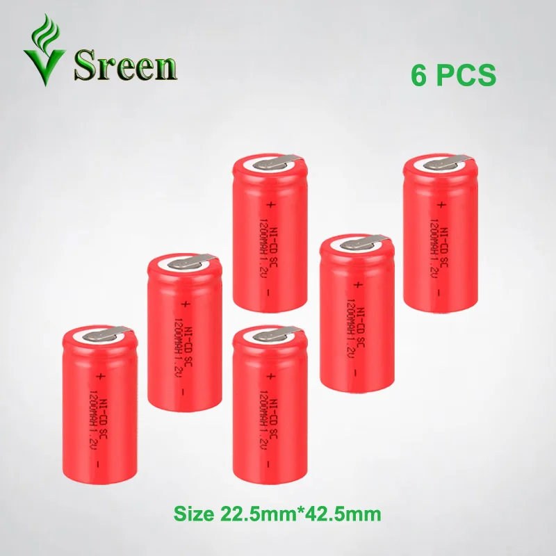 1200mAh NI CD 1.2V SC Rechargeable Battery Cell Subc Rechargeable