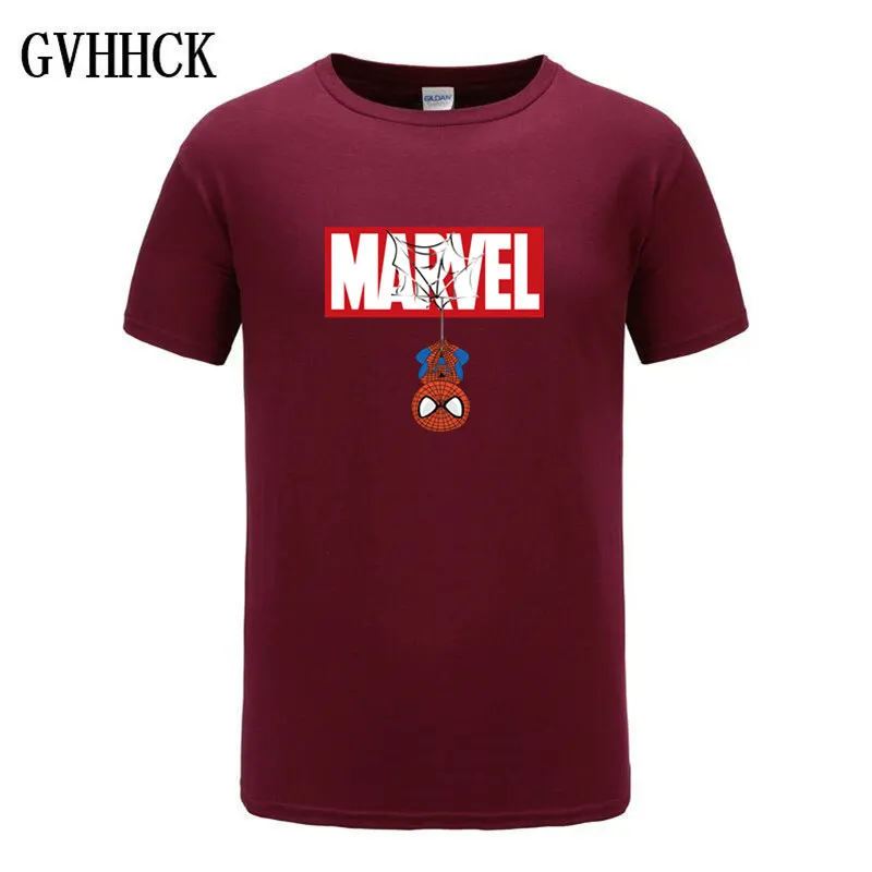 

2019 New Summer 3D Iron Spiderman T Shirt Men Marvel Avengers Men T-Shirt Compression cotton Short Sleeve Brand Tee Shirt Tops