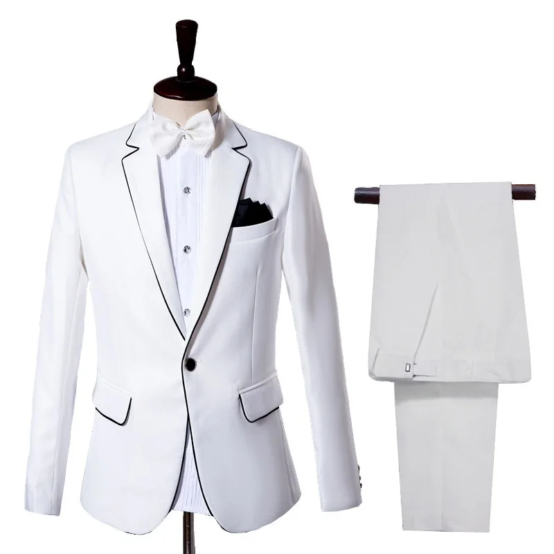 Jacket-Pants-Men-s-Suits-Groom-Tuxedo-Dress-White-Wedding-Gentleman-Slim-Suit