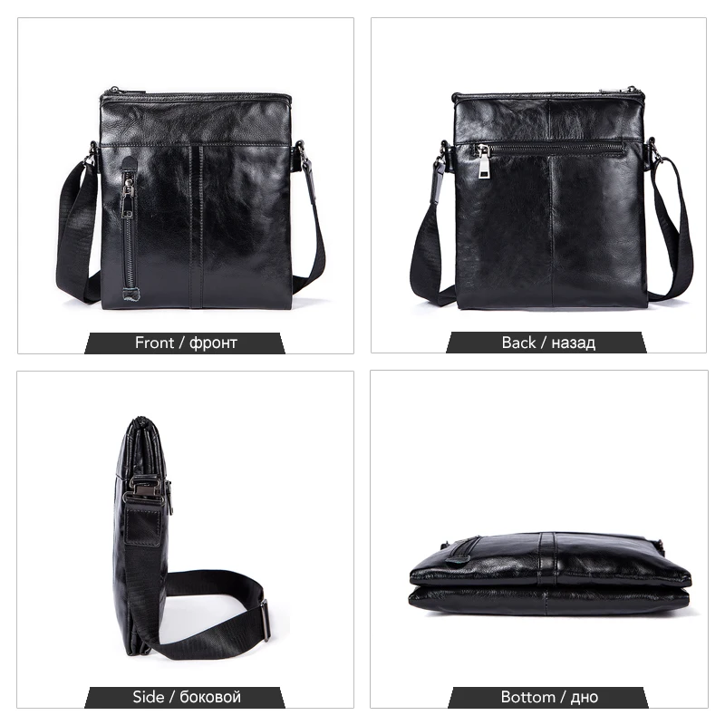  WESTAL Messenger Bag Men's Genuine Leather shoulder bag for men leather fashion Small Flap male Cro - 32844291614