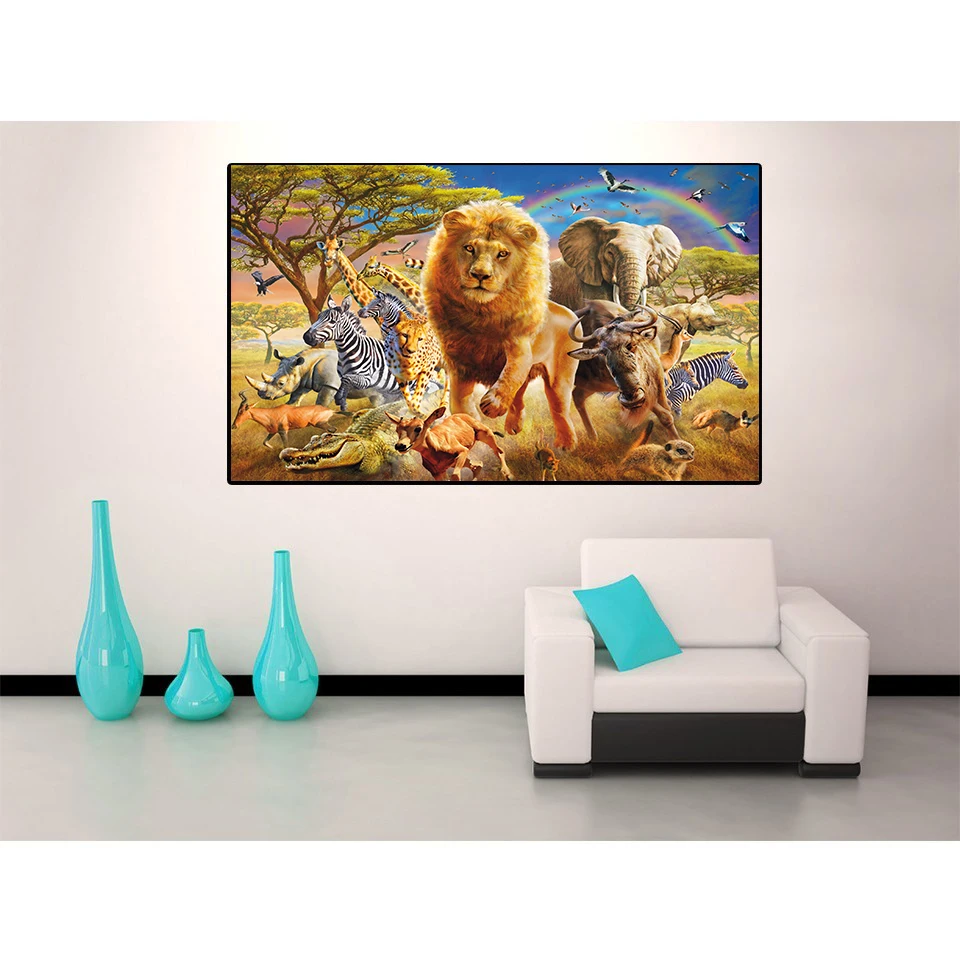AZQSD-5d-Diy-Diamond-Painting-Animal-FullDrill-Resin-Diamond-Embroidery-Sunse-Of
