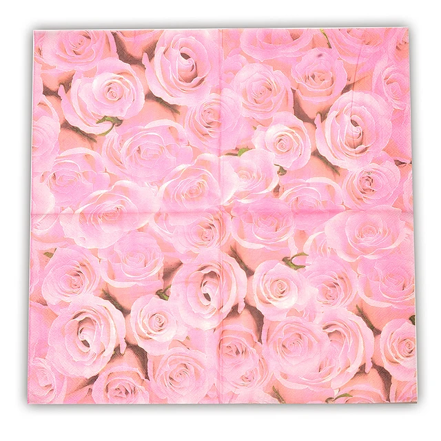 Online Shop Vintage Decoupage Paper Napkin pink rose tissue flower ... Online Shop Vintage Decoupage Paper Napkin pink rose tissue flower ...