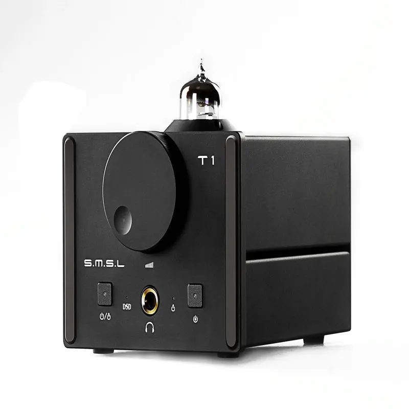 

SMSL T1 Hi-Fi Headphone Amplifier CM6632A AK4490EQ Optica Coaxial USB Decoder DAC DSD512 384kHz with Hi-Fi Audio Tube RCA Output