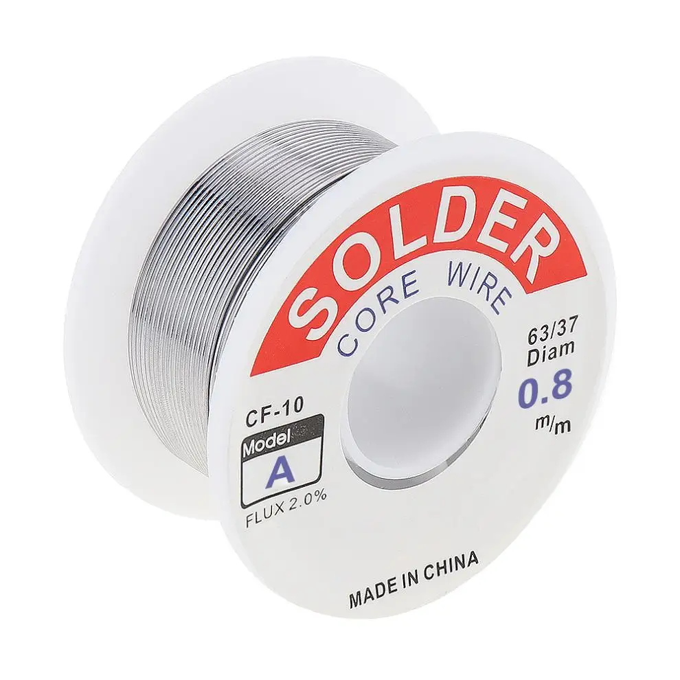 

63/37 0.8mm Tin Fine Wire Core 2%Flux Reel Welding Line Solder Wire with Rosin and Low Melting Point for Electric Soldering Iron
