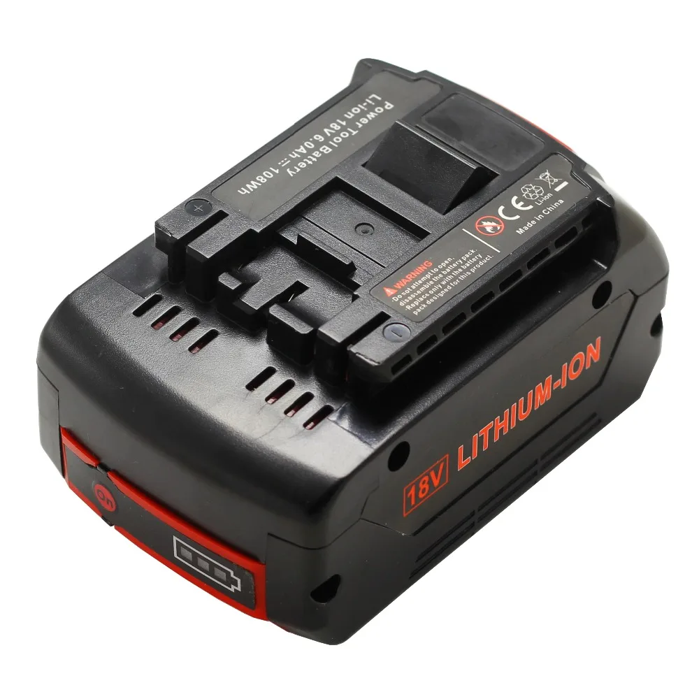 Аккумуляторная аккумуляторная батарея для Bosch Drill BAT609 BAT618 3601H61S10 JSH180 18 в 6000 мАч