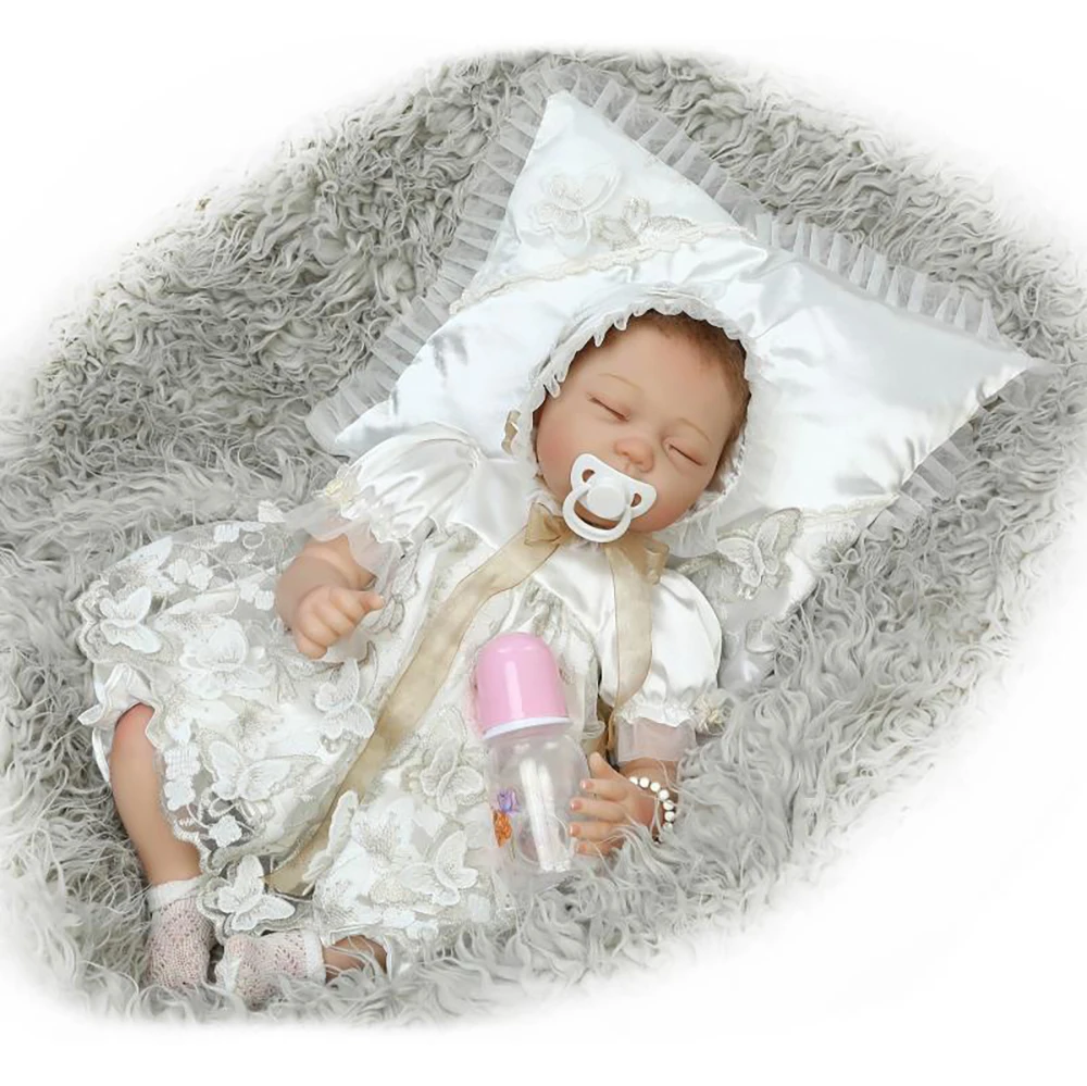 

55cm 22 Inches Silicone Vinyl Baby Reborn Doll Alive Bebe Toys Reborn Dolls Princess Newborn Babies Doll Girls Birthday Gifts
