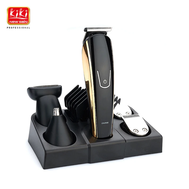 Цена 2018 новый 5 в 1 Перезаряжаемые волос триммер Титан машинка для стрижки волос электробритва триммер для бороды Для мужчин Инструменты для укла...