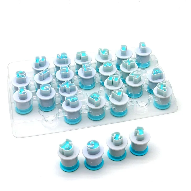 

4/10/26/40pcs Digital Upper Lowercase Alphabet Cookie Cutter Capital Letters Fondant Cutter Baking Cupcake Mold Cake Decorating