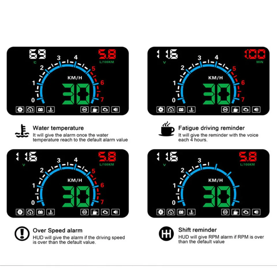 Низкая стоимость 5 8 &quotHud OBD2 дисплей на голову автомобильный скоростной проектор