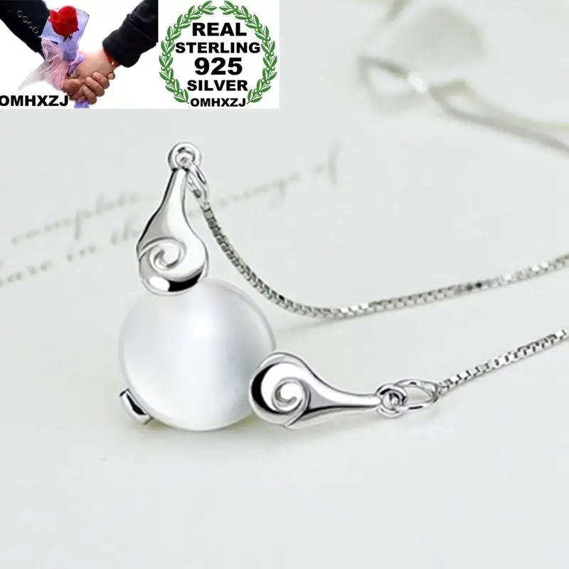 

OMHXZJ Wholesale European Fashion Woman Girl Party Wedding Gift Wing Opal 925 Sterling Silver Pendant Necklace NA13