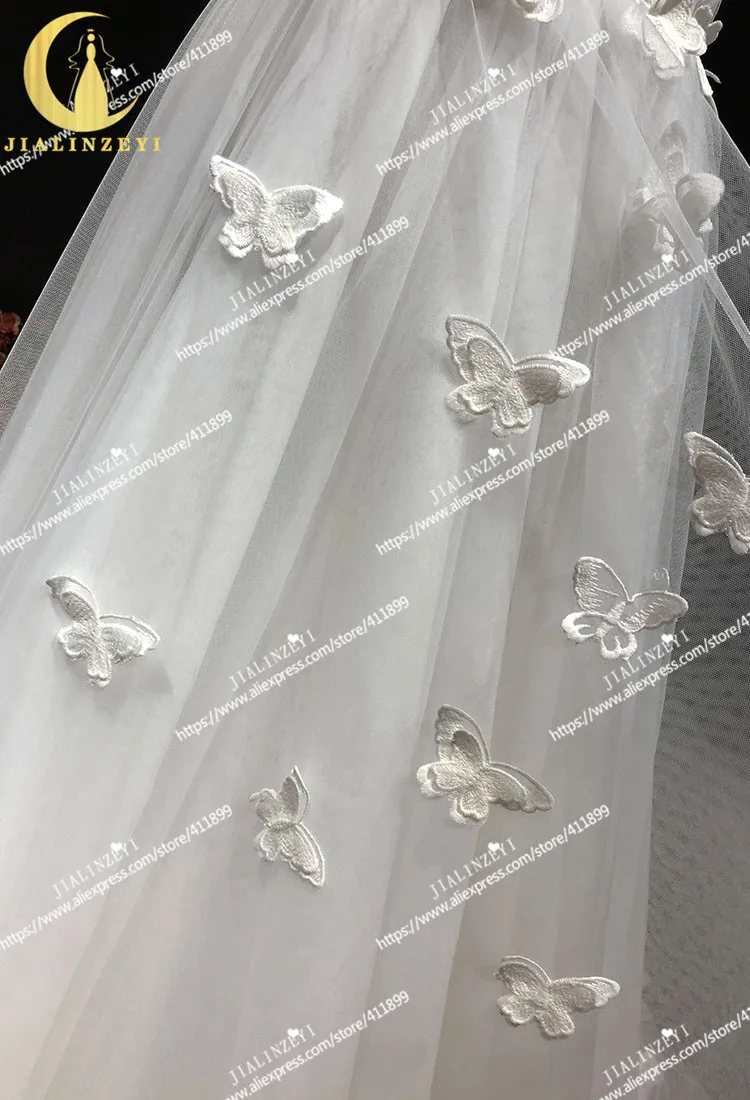 JIALINZEYI реальное изображение сексуальное с короткими рукавами с бабочкой V сзади свадебные платья свадебное платье