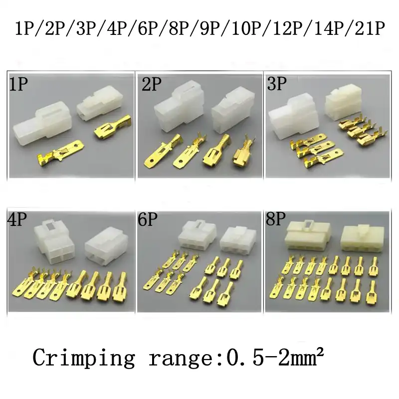 Automotive Connector Plug 6 3mm Connector 1p2p3p4p6p8p9p10p12p14p21p Hole Core Male And Female Butt Plug High Current Automotive Connector Plug 6 3mm Connector 1p2p3p4p6p8p9p10p12p14p21p Hole Core Male And Female Butt Plug High Current