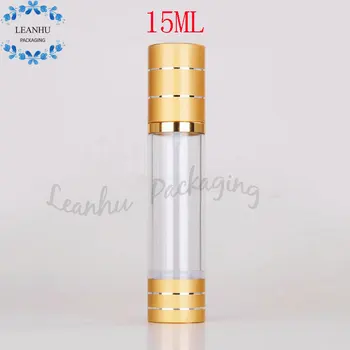 

15ml Golden Airless Pump Bottle,Empty Cosmetic Containers, Emulsion/Essence/Eye Cream Bottle, Personal Care Packaging Container