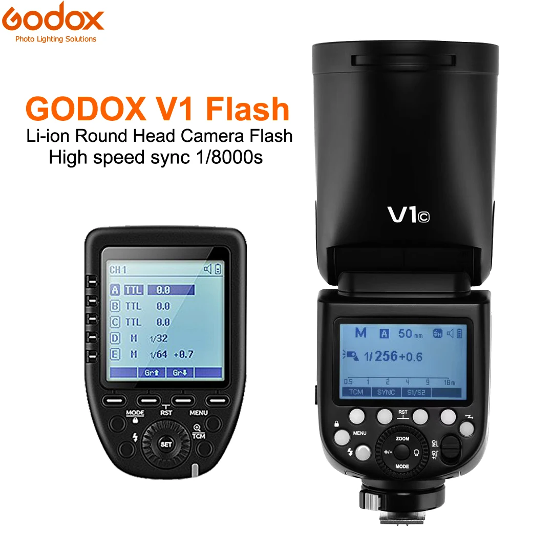 Godox V1C V1N V1S TTL 1/8000s литий ионный аккумулятор вспышка литиевая батарея Speedlite + XPro C/N/S