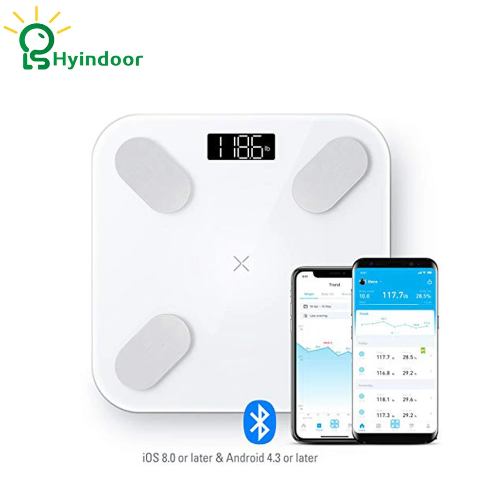 

Bluetooth Smart Body Fat Health Calorie Test LED Digital Weight Scale Bathroom Electronic Weighing Pesa Balance Scientific scale