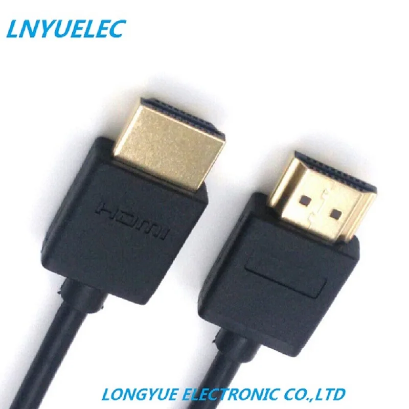 LNYUELEC r-модель HDMI кабель видео кабели позолоченный 1,4 1080P 3D кабель для HDTV сплиттер коммутатор 0,5 м 1 м 1,5 м 2 м 3 м 5 м 10 м - Цвет: Черный