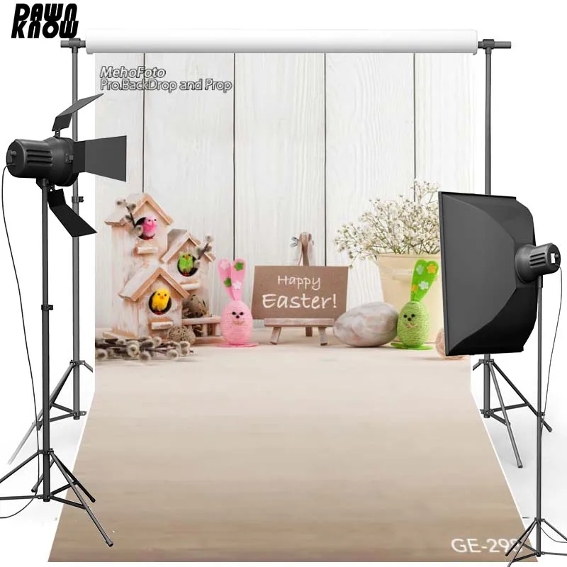 

Happy Easter Egg Vinyl Photography Background For Children Wooden Wall Oxford Backdrop For Newborn photo studio Props 298