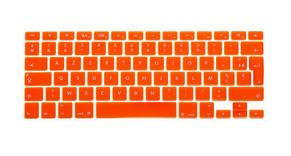 RYGOU французский Великобритании/ЕС Clavier AZERTY силиконовый чехол для клавиатуры для Macbook Pro 1" 15" 1" Air 13 дюймов Защитная пленка для клавиатуры