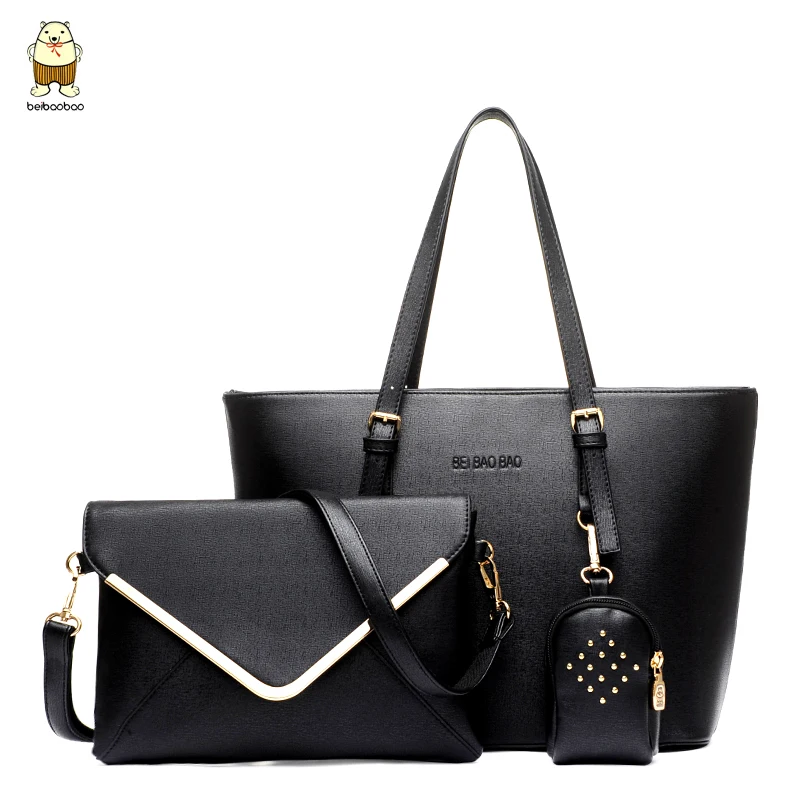 

Ladies bags 2015 Brand Fashion Tote PU Leather Bag Women Handbags For Shoulder Crossbody+Messenger Bags Handbag+Purse Bag 3 sets