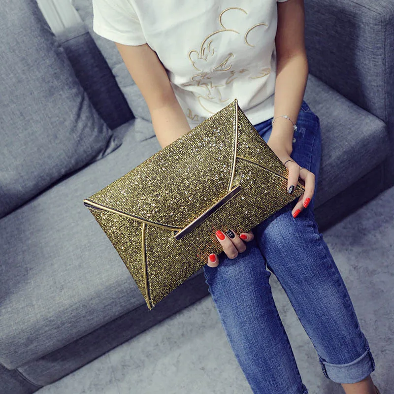 Women Clutch Bag Glitter Sequin Evening Party Bags Female Tote Messenger Bags Ladies Envelope Handbag For Shopping Phone SS0422 (9)