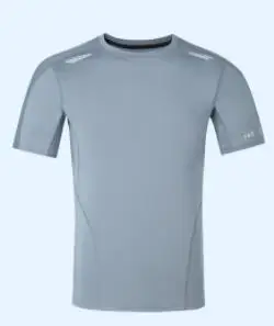 Мужская дышащая и быстросохнущая облегающая футболка Xiaomi mijia, спортивная одежда для фитнеса, летняя, с коротким рукавом, смарт - Цвет: gray L