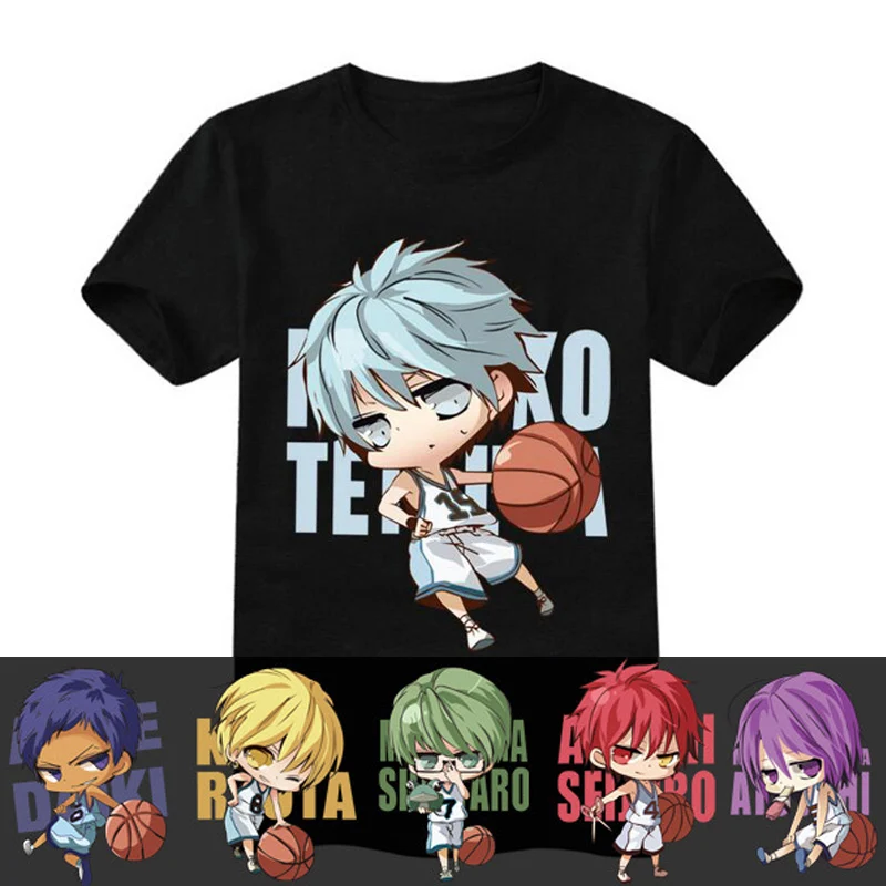 

Kuroko No Basuke Tetsuya Kise Ryota Midorima Shintaro Aomine Daiki Printed T-shirt Cosplay Costume Short Sleeve Tee Shirt Tops