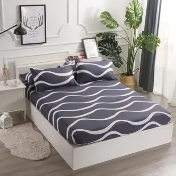 

Wavy Stripes Girl Boy Mattress Cover Breathable Bed Cover Adult Child Mattress Protector Summer Sleeping Mat 2CDT-63001