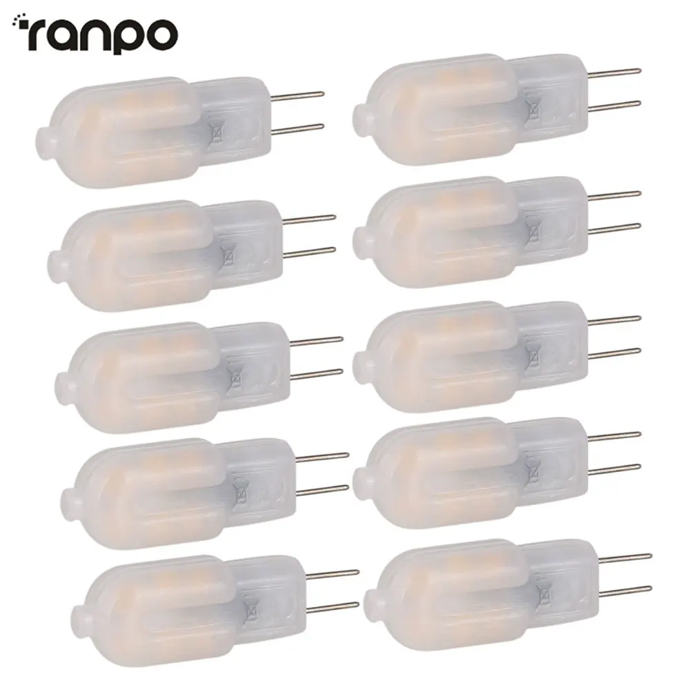 10 шт./лот мини G4 светодиодная лампа 2W SMD2835 лампада AC/DC12V LED лампы молочно замены