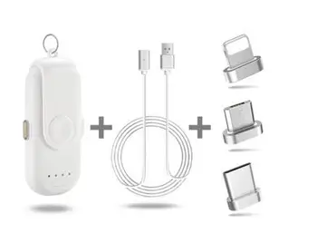 

Portable magnetic suction charging treasure one tow four mini wireless emergency capsule charging treasure for Android phone