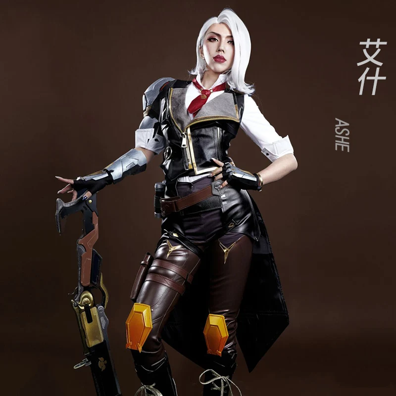 

Anime! Hot Game OW Ashe Gothic Deadlock Rebels Military Uniform Cosplay Costume Women Halloween Carnival Outfit Free Shipping