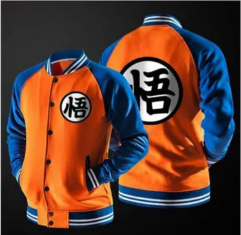 

Dragon Ball Baseball Jacket Men 2017 Mens Anime Comic Cosplay Varsity Jackets Autumn Fleece Cotton Jacket Veste Homme Xxl