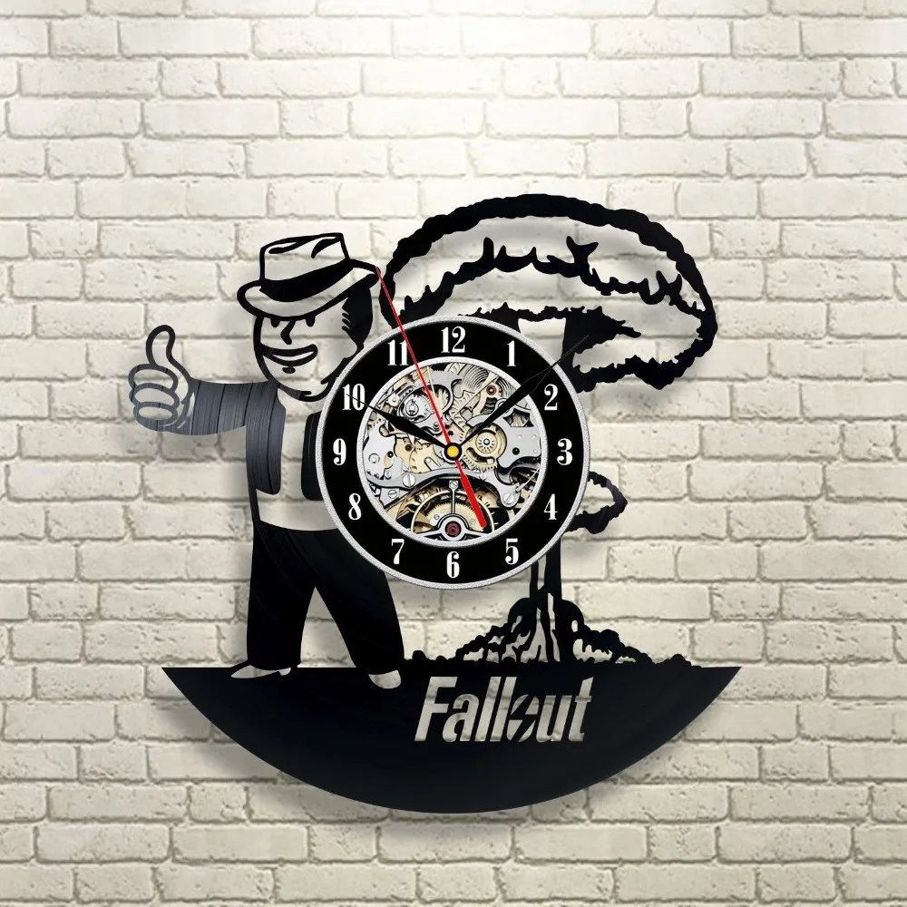 Виниловые настенные часы Fallout художественный подарок современная домашняя
