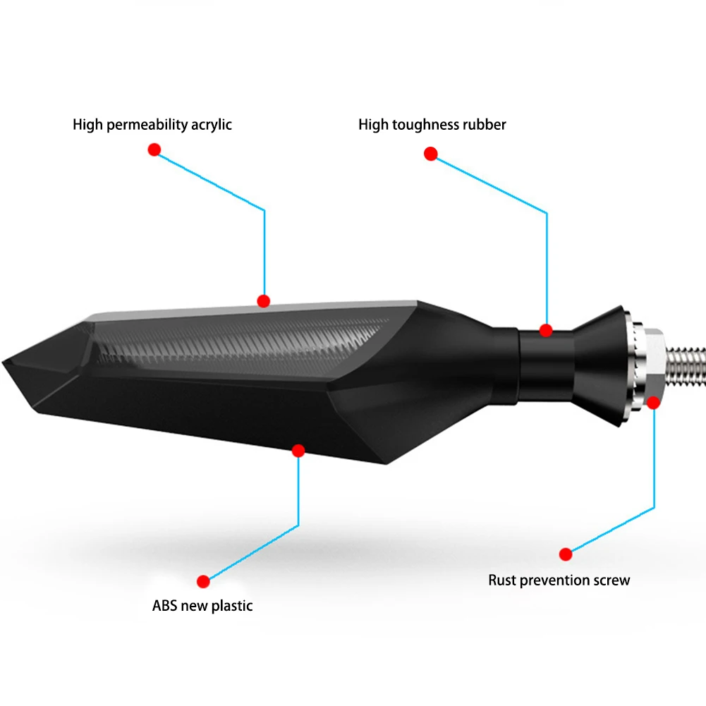 Мотоцикл модифицированный светодиодный указатель поворота супер яркий стример горизонт скутер одиночный 12 В внедорожные поворотные Указатели направления