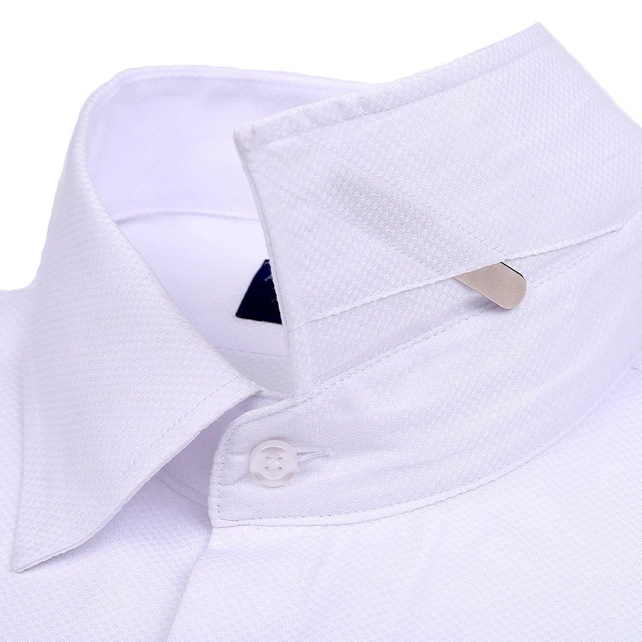 Alimens& Gentle, плюс размер, Стандартная посадка, скрытая планка, французская рубашка, мужская рубашка с длинным рукавом, включая запонки и воротник, остается